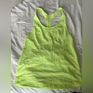 Lululemon lite tank, neon yellow